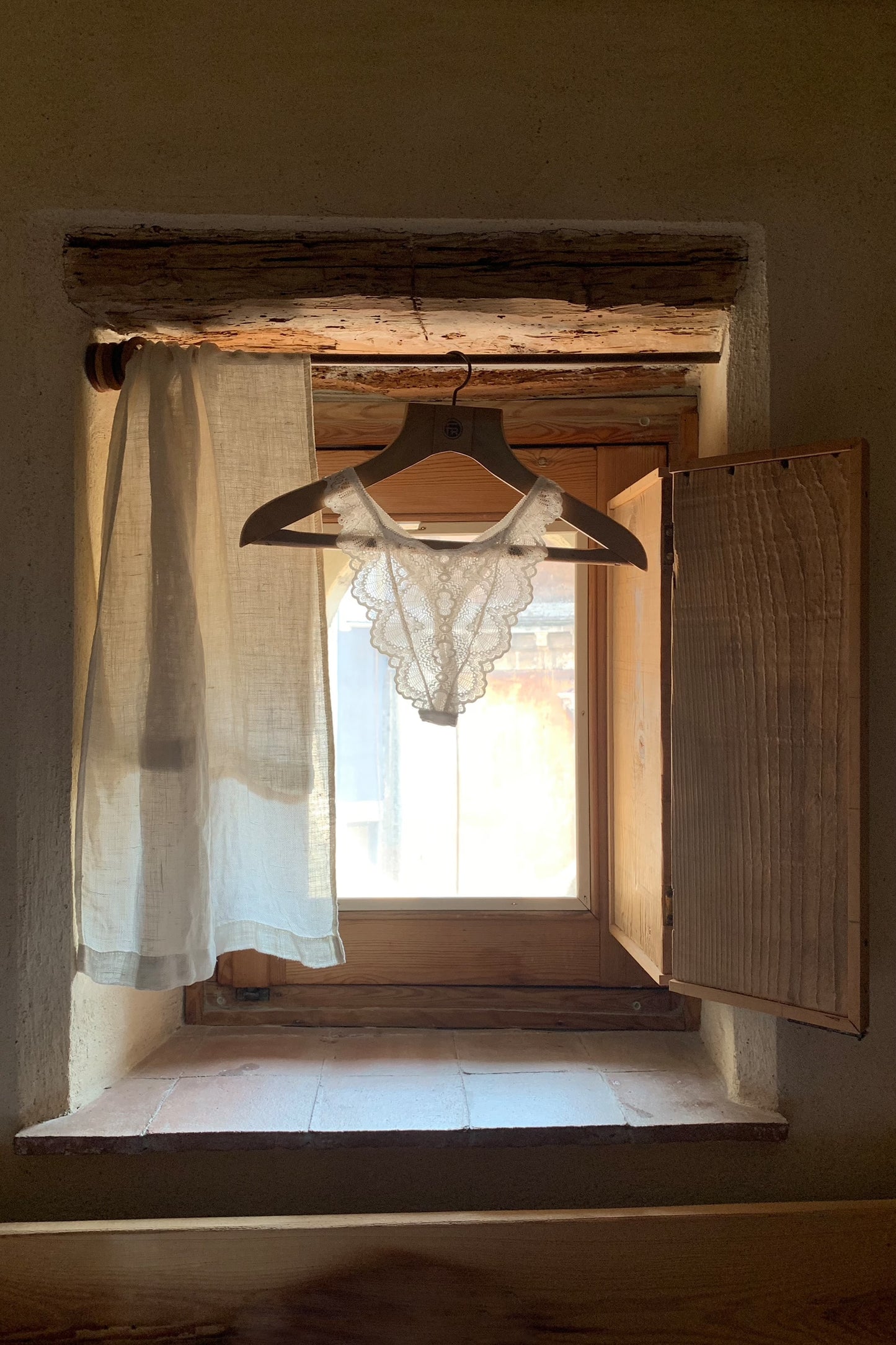 Marietta Lace Thong in White