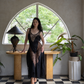 Dramatic full-length black Slip
