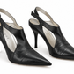 Vintage Gucci Black Leather Slingback Heels
