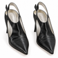 Vintage Gucci Black Leather Slingback Heels