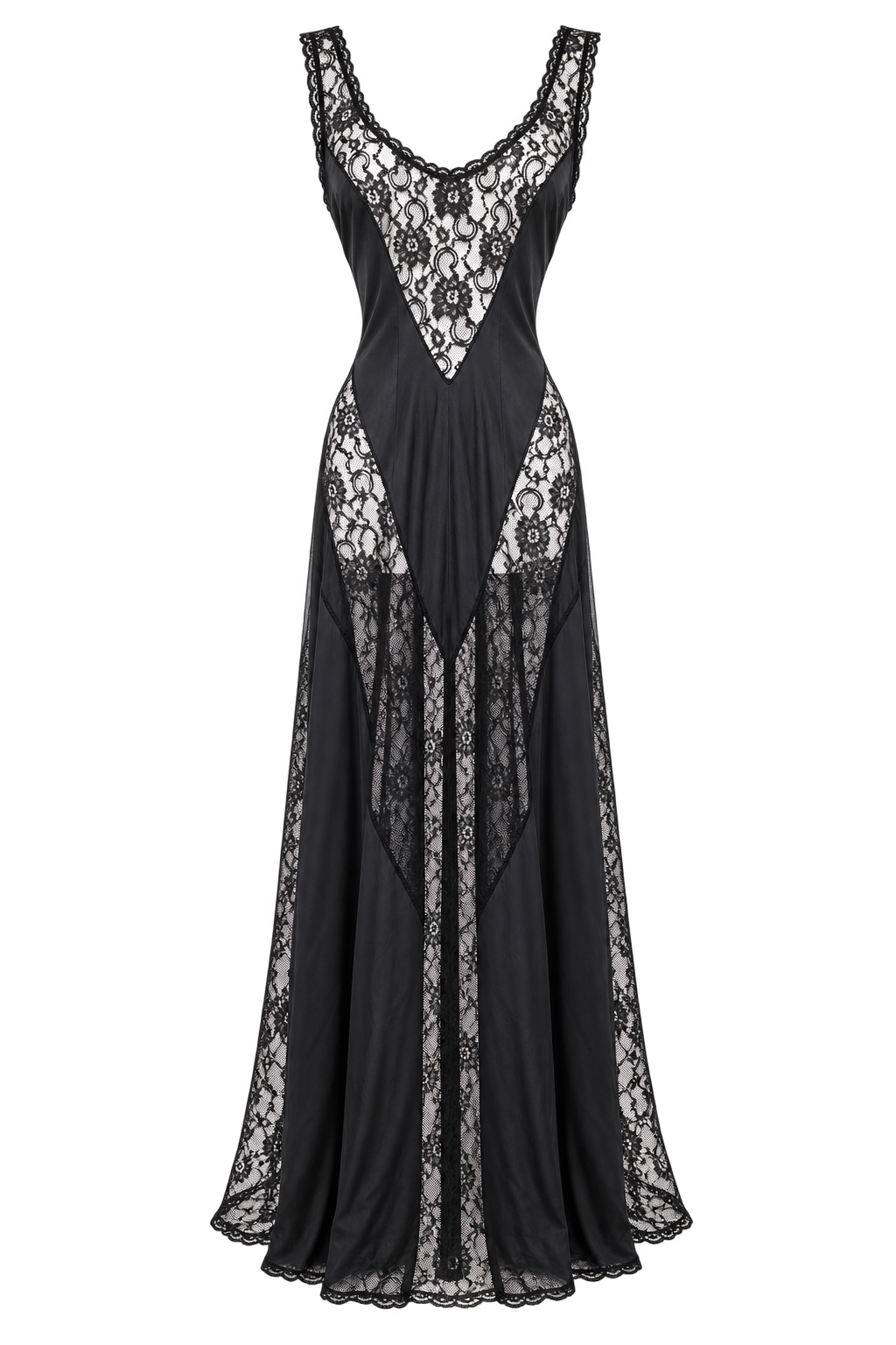 Dramatic full-length black Slip