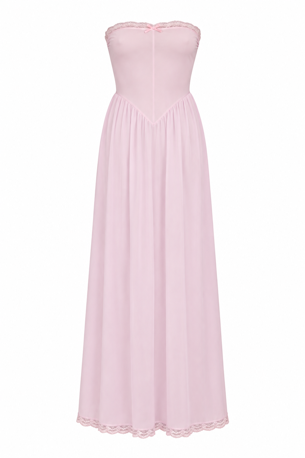 Vintage Hand-Dyed Pink Princess Maxi Dress