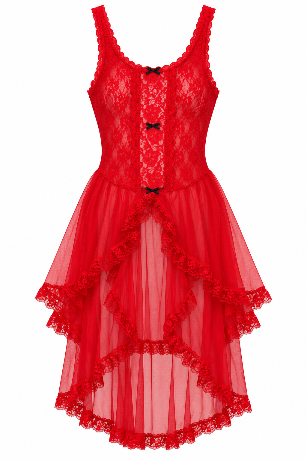 Vintage Hypnotic Red Lace Babydoll