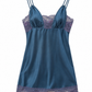 Vintage Dusty Blue Satin & Lace Slip Dress.