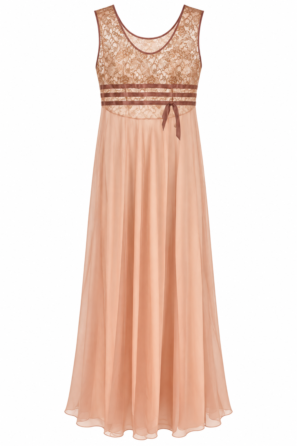 Vintage Italian Lace Peach Dress