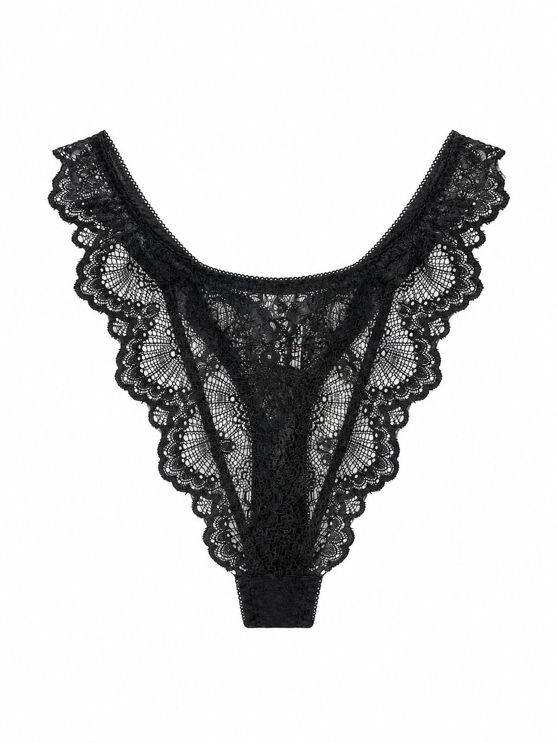 Marietta Black Lace Thong