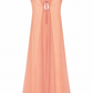 Vintage 1970s Peach Sheer Maxi Dress