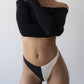 cotton lingerie thong black and white thong underwear